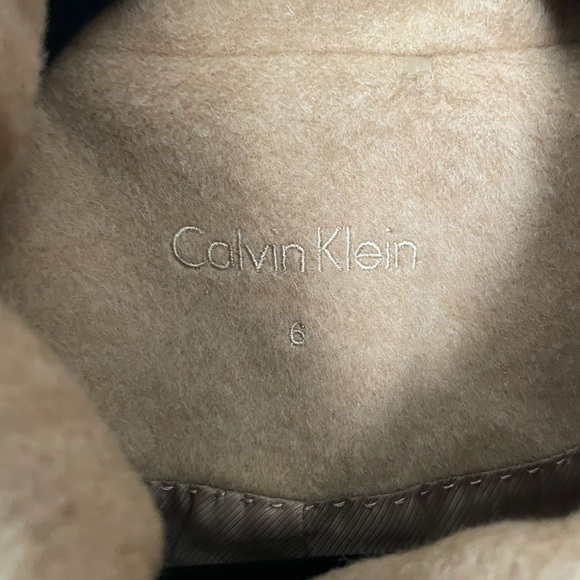 Calvin Klein tan wool coat, size 6 - Picture 3 of 15